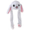 Bunny Head Hat Ears Moving Cute Super Soft Plush Animal Hat Gift for Children &