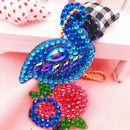 4pcs Full Drill Special Shaped Diamond Painting Bird Shape Key Ring Gift