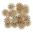 20 Pieces Wooden Flower Shapes Unpainted DIY Embellishment Wooden Board Tags