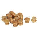 Home Cabinet Cupboard Drawer Round Shaped Wooden Pull Knob Beige 15Pcs N5Q2
