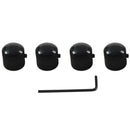 4pcs Guitar Dome Control Knobs for Fender Tele Replacement Black