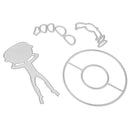 4pcs Swim Ring Boy Metal Cutting Dies DIY Scrapbooking Embossing Stencils
