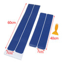 4Pcs/set Blue car door sill scuff  pedal protect carbon fiber stickers lj