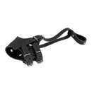 Leather Dog Muzzle Anti Bark Bite Chew Dog Training Products(Black)(M)