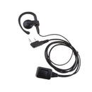 2Pin G-Shape Headset PTT Mic for Walkie Talkie 2 Way Radio Black