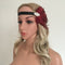 Woman Elastic Feather Headband 20s  Party Rhinestone Hair Accessories