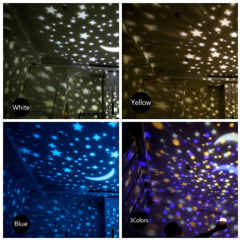 LED Projection Night Lights Starry Sky Moon Magical