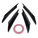 4x Universal Black Front Bumper Lip Splitter Spoiler Car Body Kits