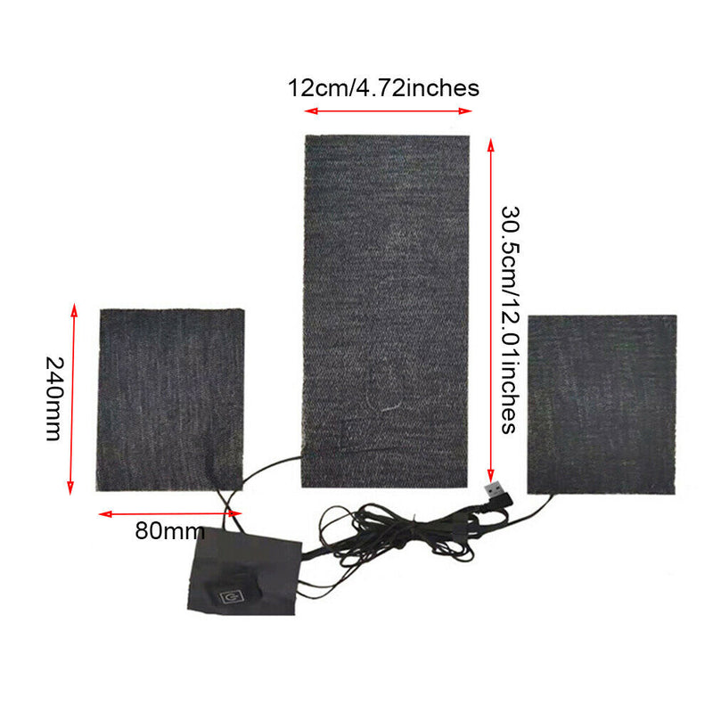 Winter Waterproof Electric Heating Pad Outdoor USB Powered Vest Jacket 3 In 1