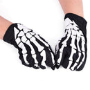 Biker Skeleton Bone Gloves Racing Cycling Motorcycle Mechanics Goth Full Fing ES