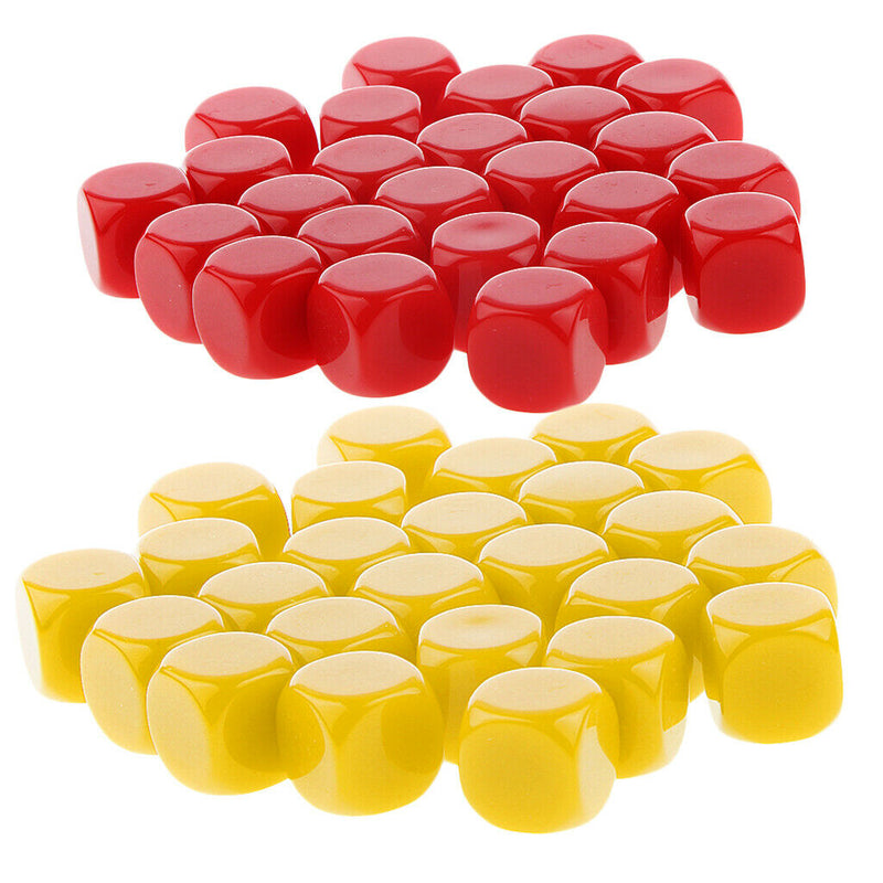 50 Pieces Opaque Blank Dice D6 For D&D RPG MTG