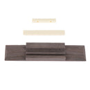 Nut Saddle Slotted Wood Bridge Set for Ukulele Parts Replaceable  Accessories Ew