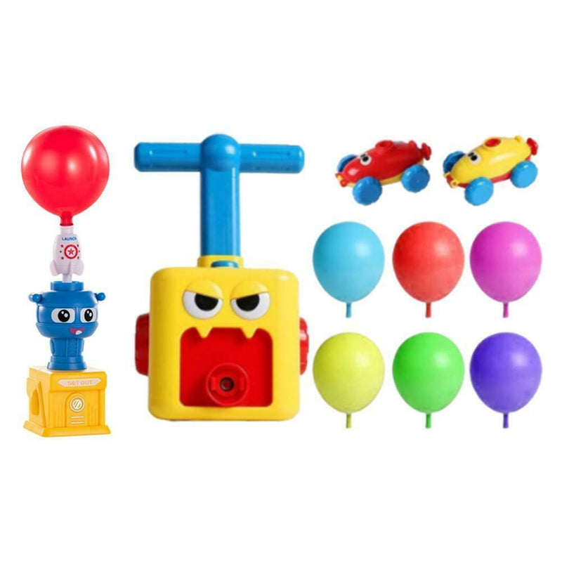 2020 Fun Inertia Balloon Powered Car Toys Aerodynamics Inertial Power Kids New