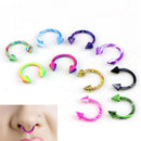 10x Stainless Steel Horseshoe Bar Lip Nose Septum Ear Ring Stud Piercing WomenJR