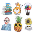 53Pcs Summer light yellow stickers DIY scrapbook suitcase laptop guitar stic TE