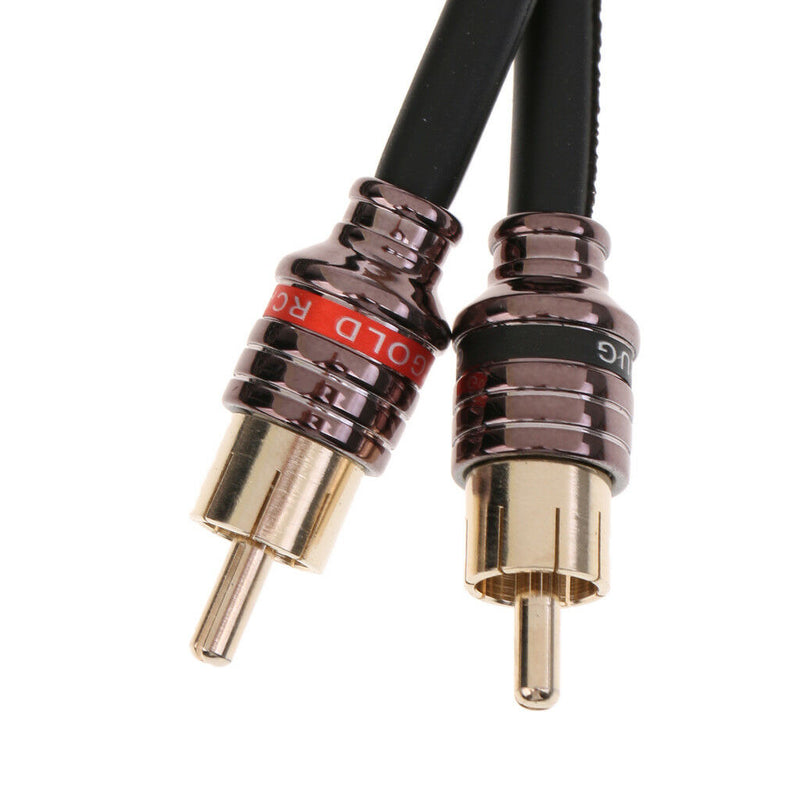 4.5m Car Audio Stereo Amplifier Speaker RCA Interconnect Cable Wire Black