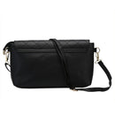 useful Elegant Fashion Lattice Messenger Bag Mini Simple Black Sling Bag HandbME