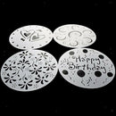4pcs Plastic Cake Mould Stencil Cake Mold Sugarcraft Decor Tools