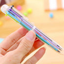 Novelty Multifunction 6 in 1 Colorful Ballpoint Pen Multicolor Stationery A