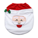 3pcs Christmas Xmas Santa Toilet Seat Cover Rug Bathroom Mat Pad