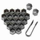 20PCS 19mm Car Hub Screw Cover Car Wheel Nut Lug Dust Cover Caps Bolt Grey OEW