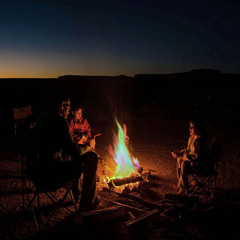 30G Magic Fire Colorful Flames Powder Bonfire Sachets Pyrotechnics Magic Tr W2C9