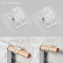 1pair Rail Rack Multifunctional Towel Storage Kitchen Bathroom Wall Hooks Hanger