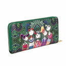 Women Wallet Zipper Leather Bag Crative Character Printed Wallets Long Clut