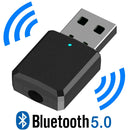 USB Bluetooth 5.0 Dongle Adapter Music Audio Receiver Transmitter For Car PC TV