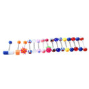 16 x color mixing tongue piercing