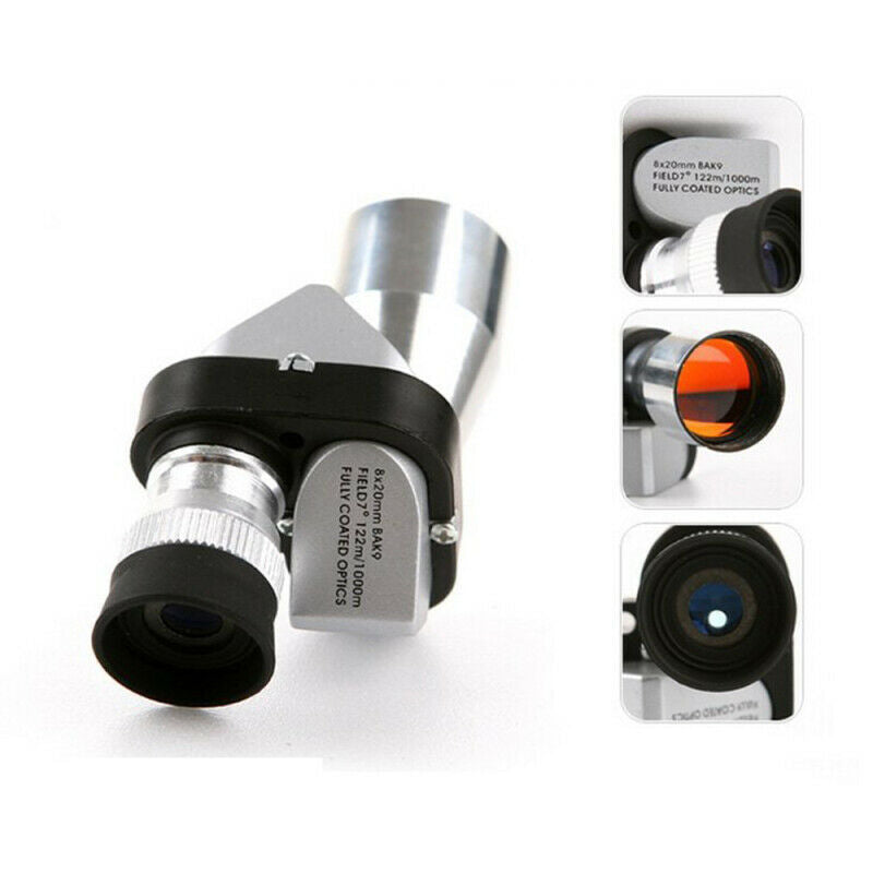 1*Mini 8X 20mm HD Pocket Corner Optical Monocular Telescope Microscope Eyepiece