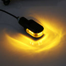 7/8" Motorcycle Handle Bar End Handlebar 6 Amber LED Turn Signal Indicator Light