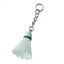 White Plastic Shuttlecock Badminton Pendant Keychain Keyring Ornament J4A8