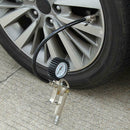 Lock On Chuck Flexible Hose Tire Inflator with Air Pressure Gauge Pistol A