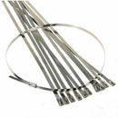 10Pcs 17.7" Stainless Steel Locking Cable Ties For Exhaust Pipe Header Wrap