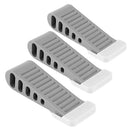 Set 3 TPR Rubber Door Stoppers Security Door Wedges Durable&Realiable White