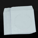 50 PCS CD DVD Disc Paper Sleeves Envelopes Storage Clear Window Case Flap