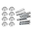 8 Pieces Sturdy 35mm Steel Roller Skate Spikes Nail Screws With 8 Pieces Bushing