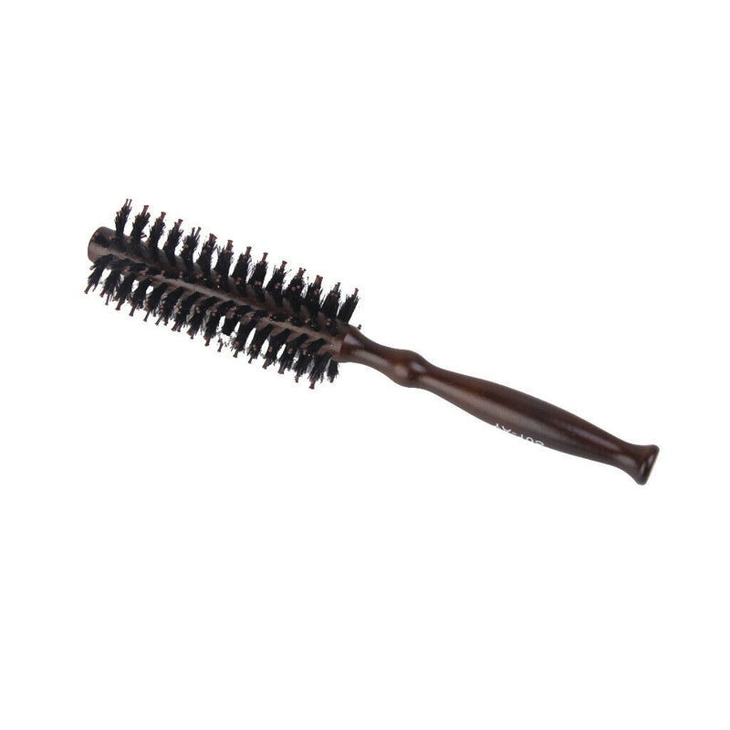 Wood Handle Hairdressing Bristle Curling Round Hair Comb Brush Hairbrush