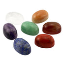 7pcs Reiki Oval Stone Natural Crystal Stone Polished Engraved Egg Crystals