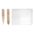 3Pcs Leather Glass Burnisher Leathercraft Polishing Plate DIY Wooden Slicker