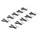 10 Pack Ring-type Metal Clip , 0.39inch (10mm) Dia Lapel / Lavalier Microphone
