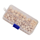 148Pcs Round Wood Spacer Bead Natural Unfinished Wooden Beads Ball Teething