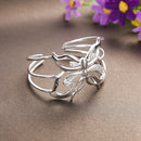 Fashion With Zirconium Drill Crystal Butterfly Bracelet