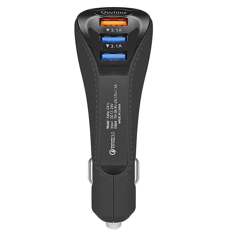Quelima Qc 3.0 3 Ports Usb Charger Quick Car Charger Adapter Auto Mobile Ph C3P3