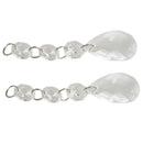 12pcs Acrylic Crystal Beads Drop Shape Garland Chandelier Hanging Party Dec