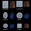 6 Pack Molds,Square Round Silicone Jewelry Casting Molds Coaster Molds For