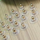 100Pcs Round Earnuts Earring Studs Backs Stoppers Golden for Lady Girls AGQ