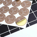 120Pcs Round Thank You Kraft Paper Stickers Cake Gift Packaging Labels SealSEAU