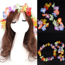 4pcs/set Hawaiian Fancy Dress Flower Necklace Garland Headband Party Costume .3C